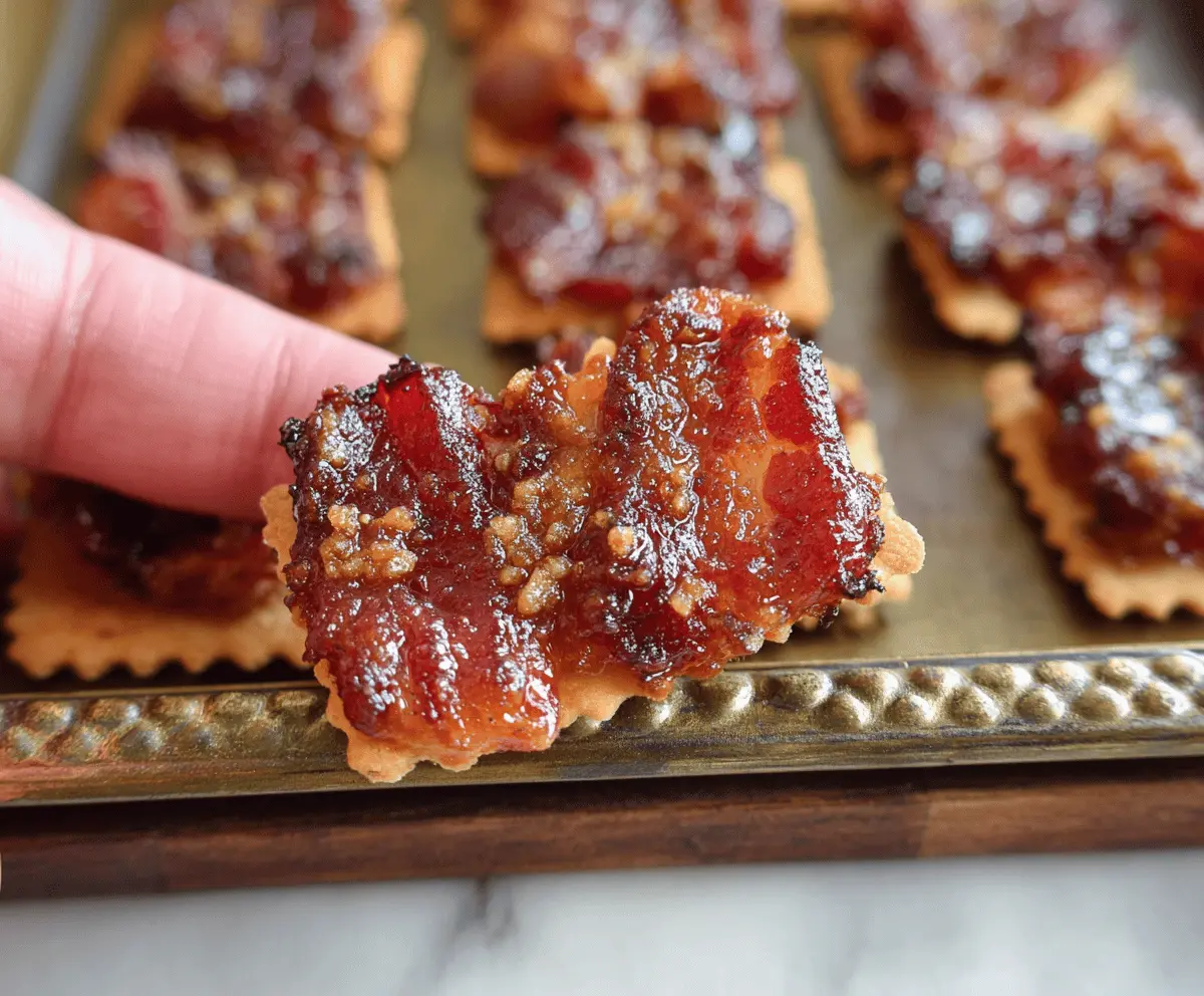Parmesan Candied Bacon Crackers