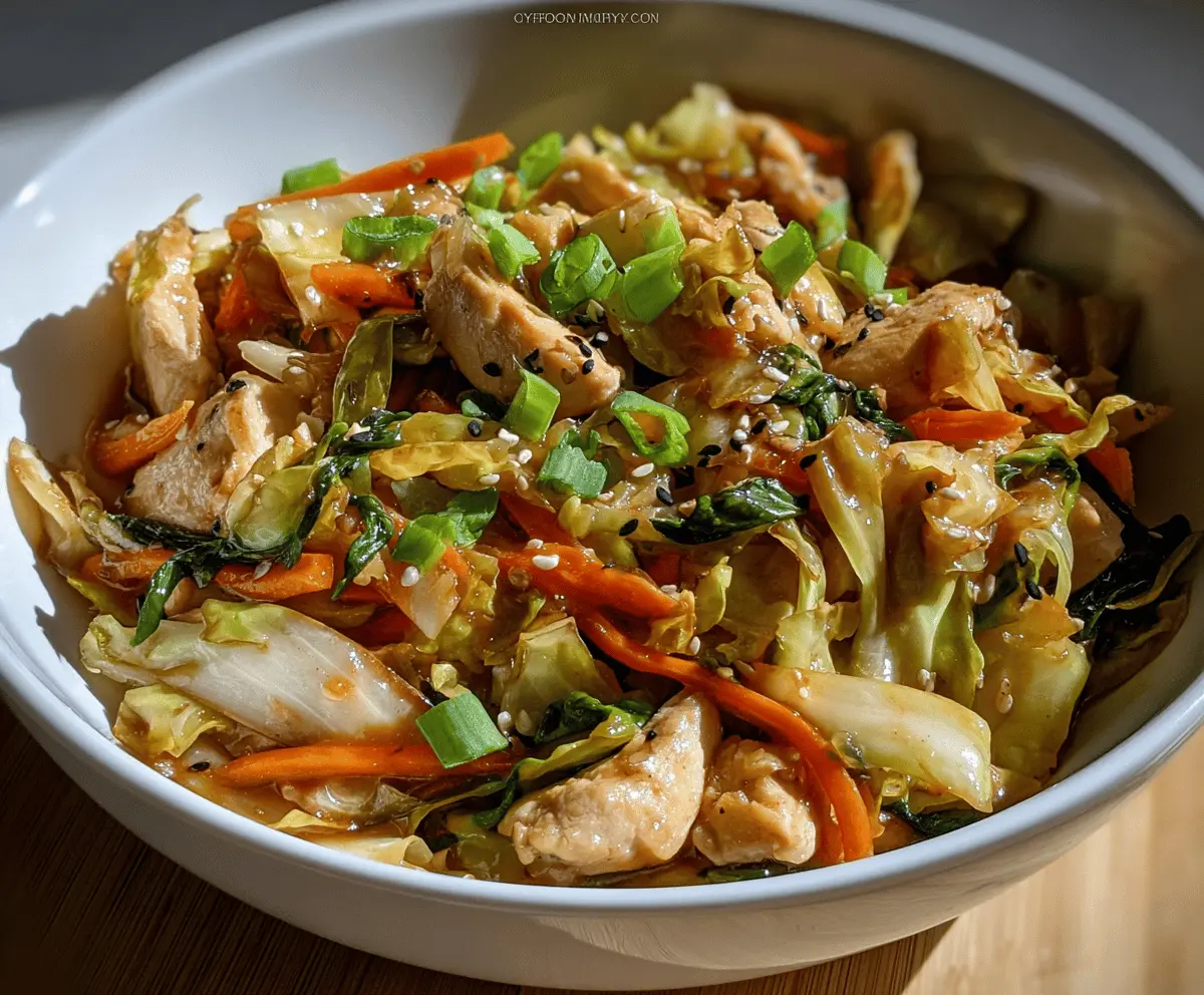 Quick Chicken Cabbage Stir-Fry