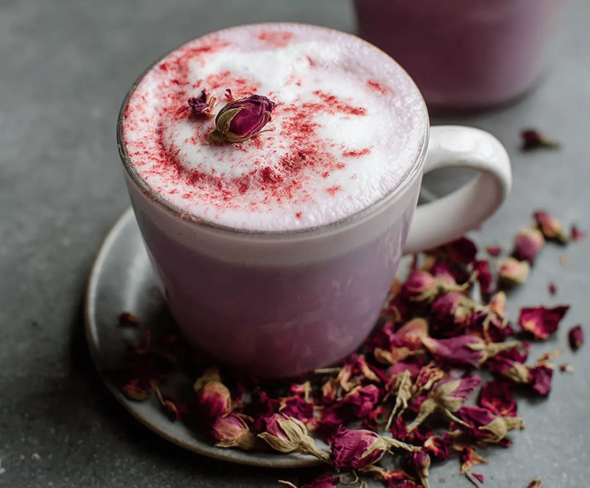 Raspberry Hibiscus Latte