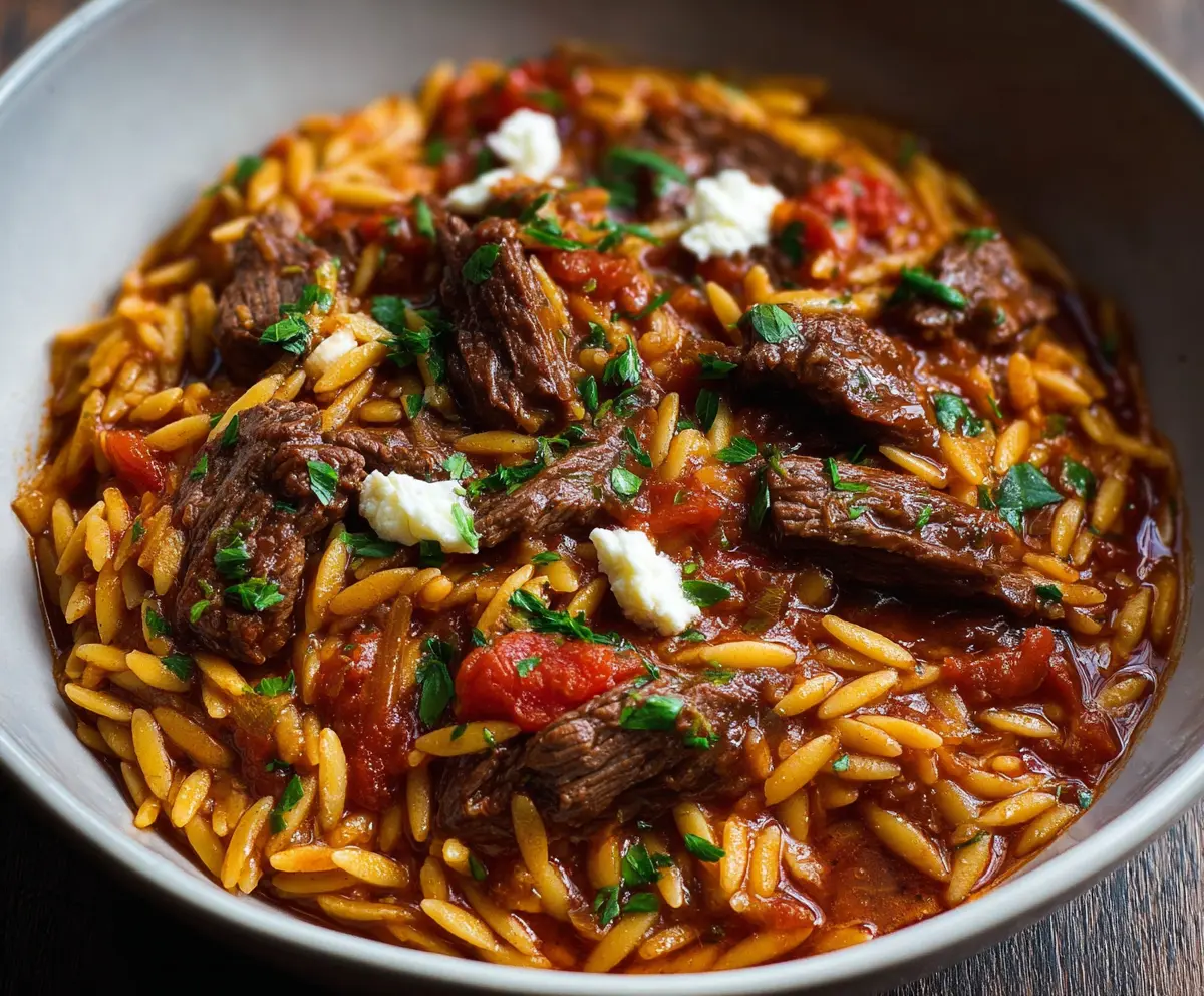 Beef Giouvetsi with Orzo