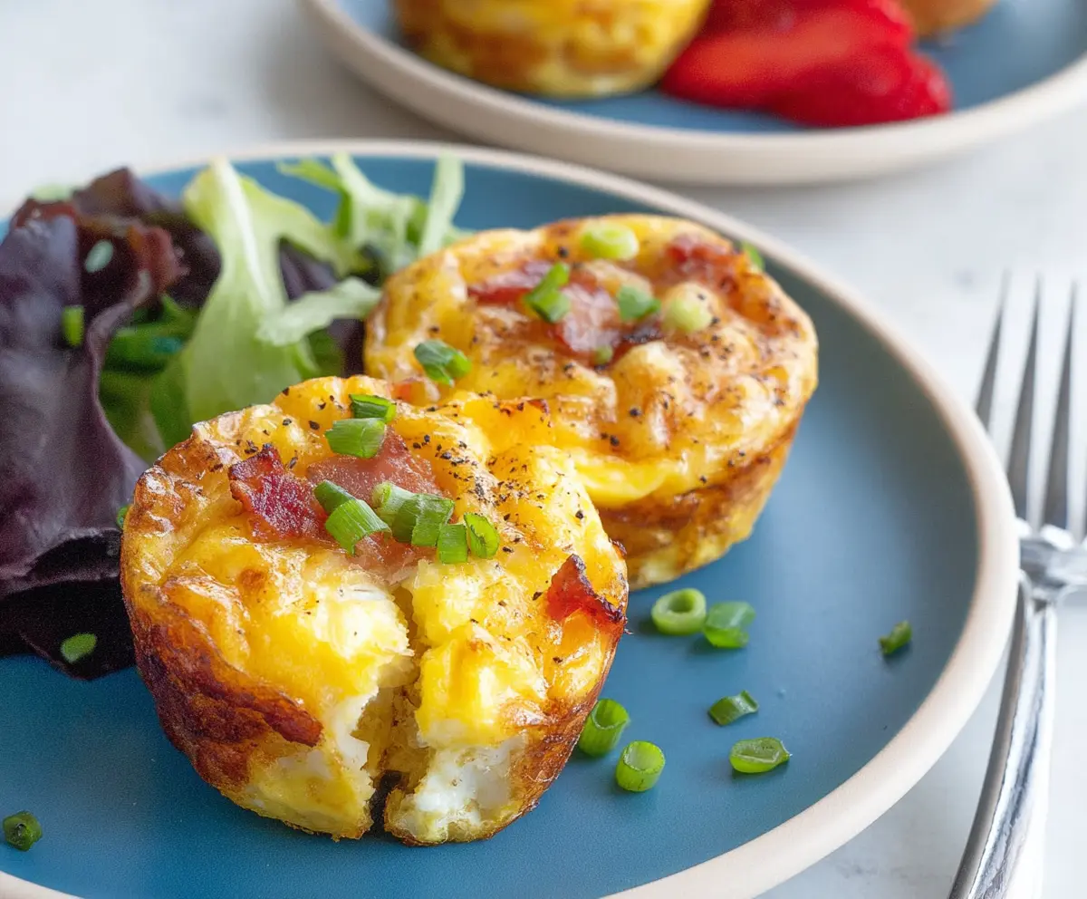 Delicious copycat Starbucks Egg Bites on a white plate, perfect for breakfast or brunch