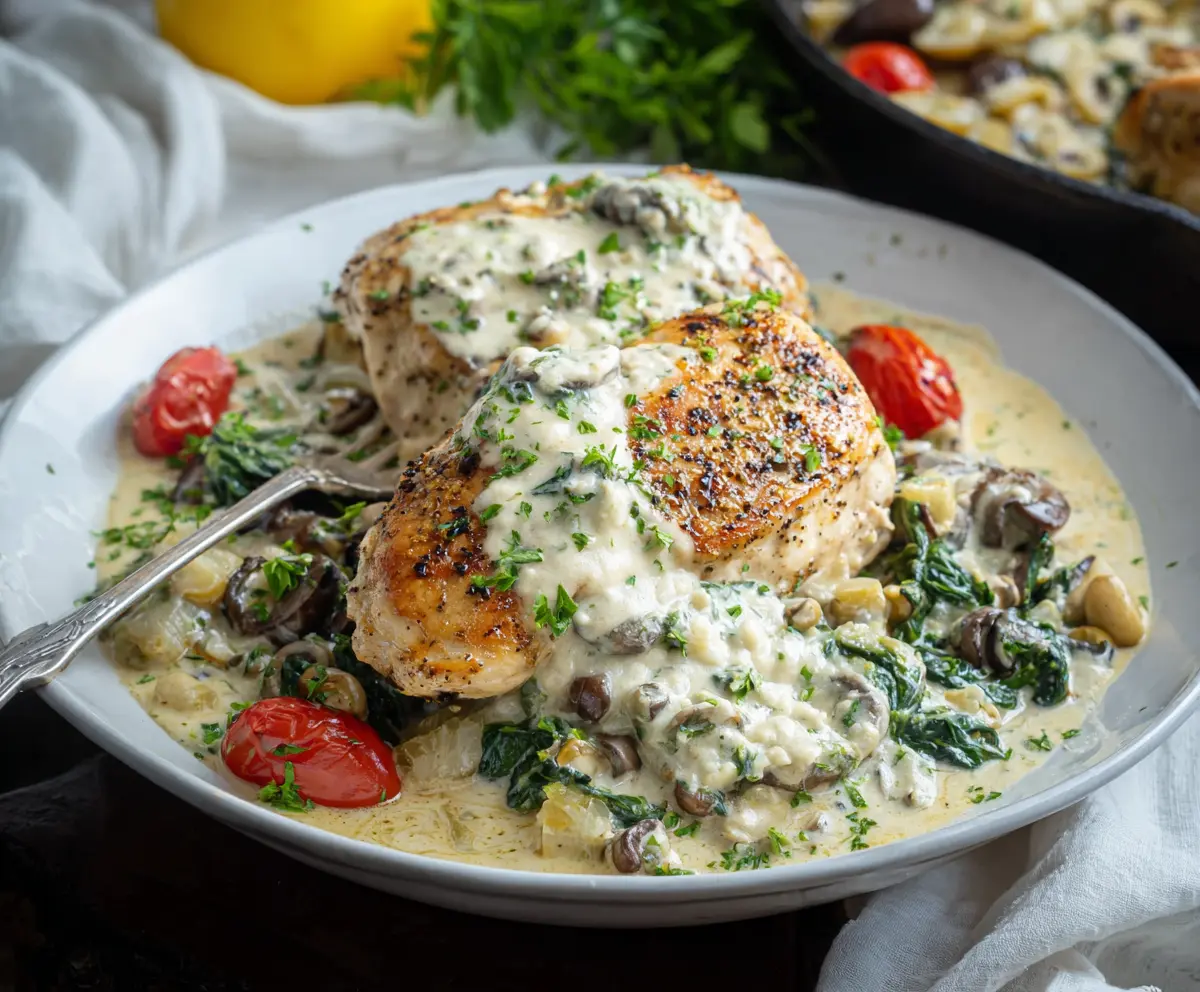 Creamy Mediterranean Chicken Skillet