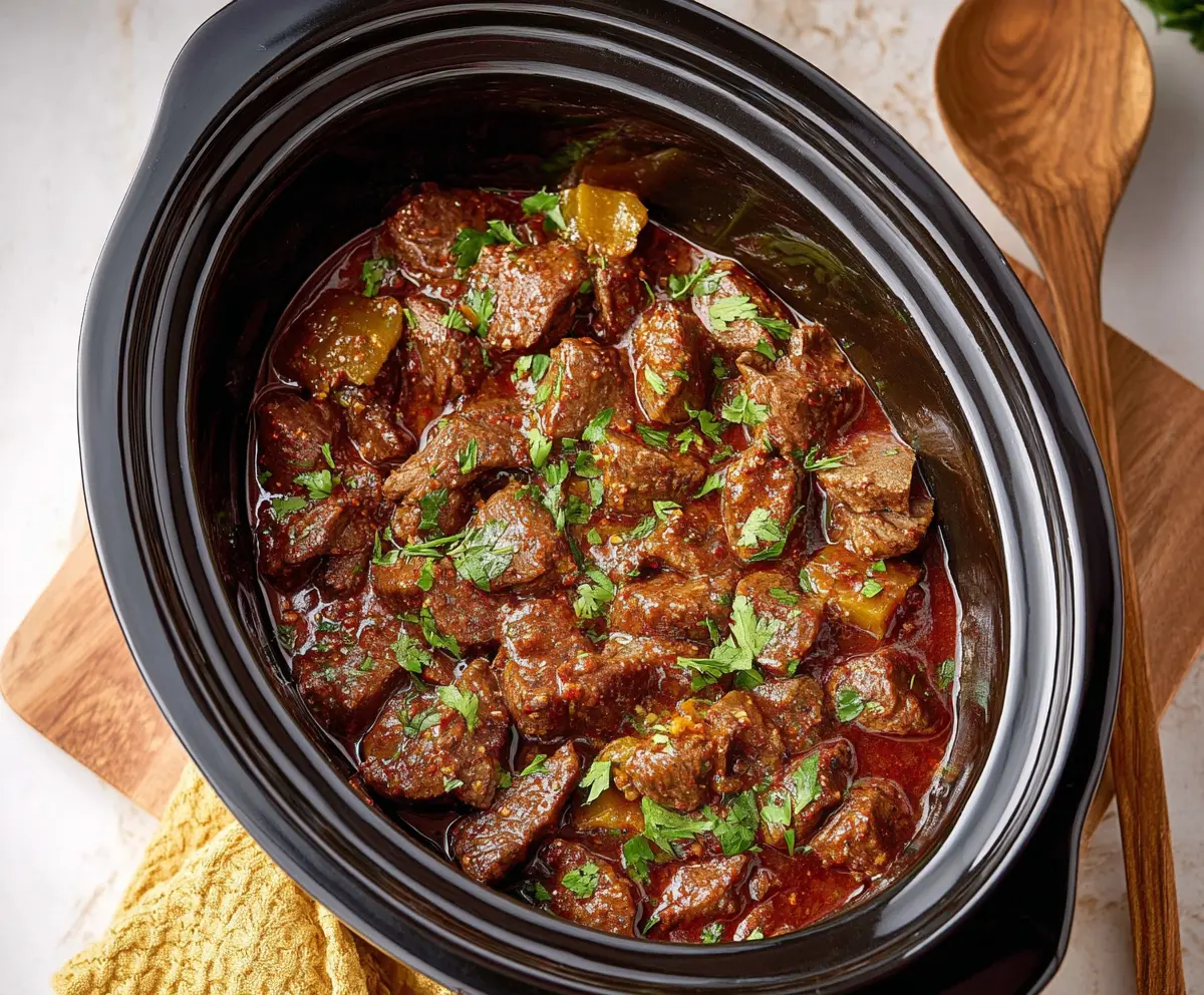 Crockpot Mississippi Steak Bites