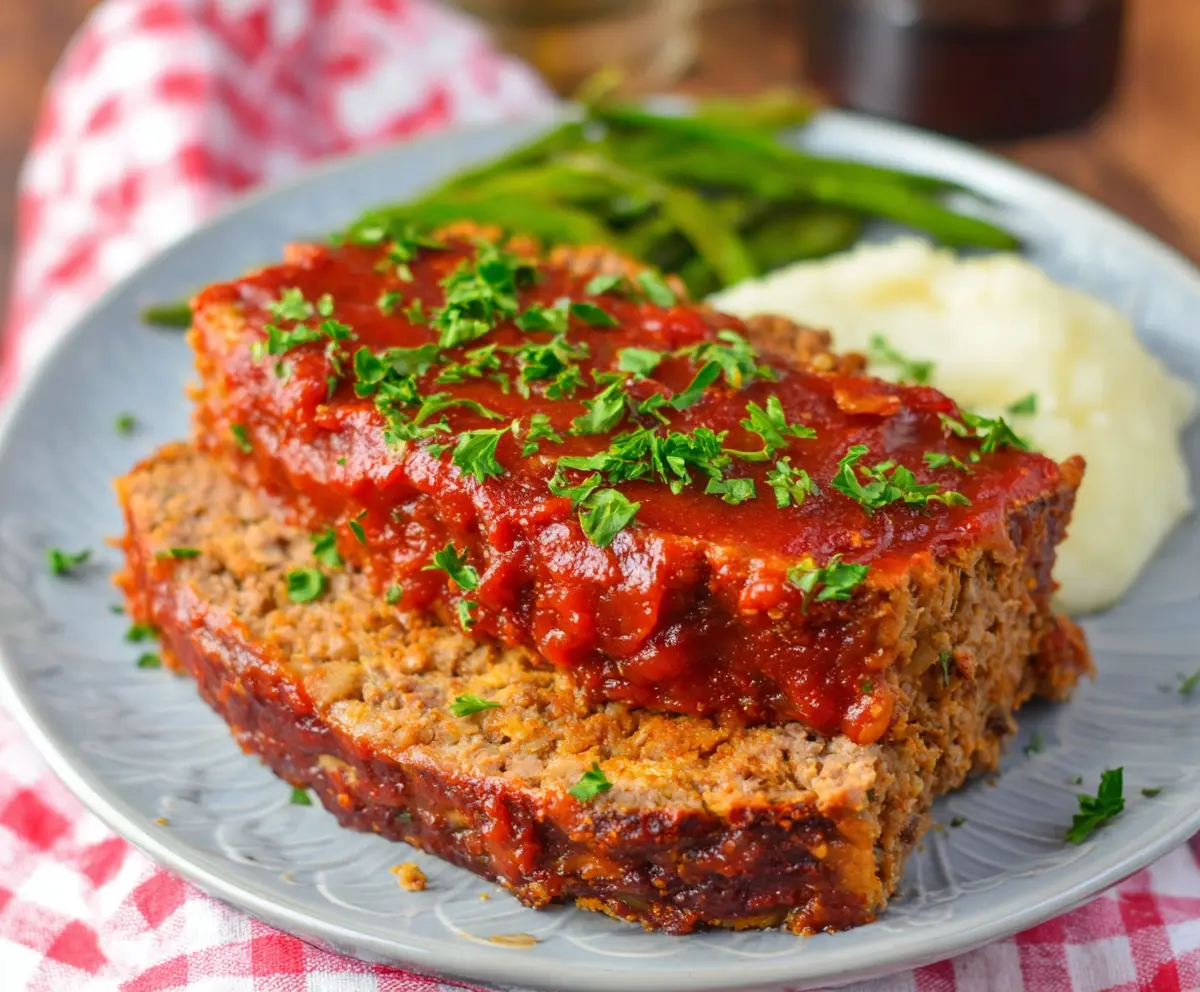 Delicious Crockpot Sloppy Joe Meatloaf served on a plate, showcasing a savory and hearty meal.