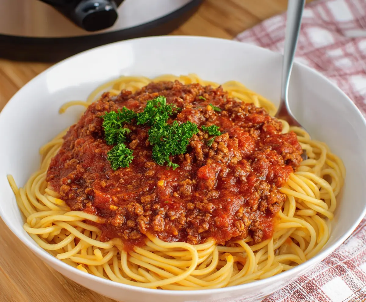 Crockpot Spaghetti Meat Sauce
