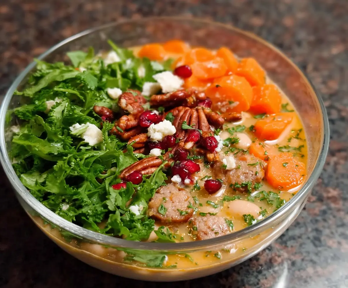 Healthy Creamy Bean Soup with Sausage