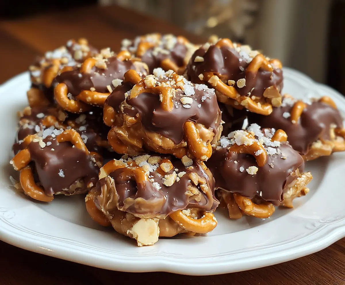 No-Bake Peanut Butter Pretzel Clusters