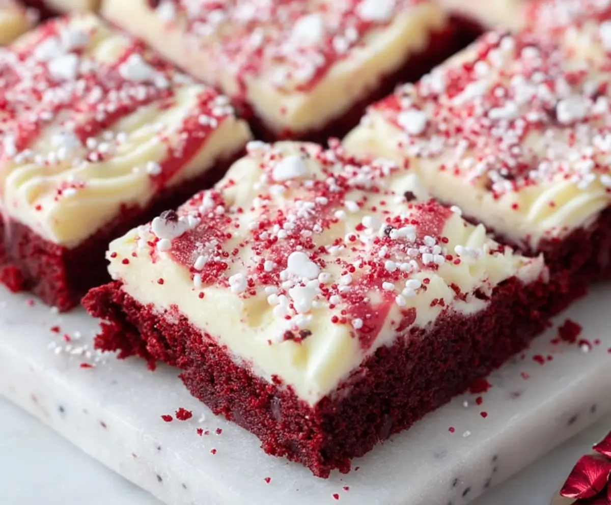 Red Velvet Cookie Bars
