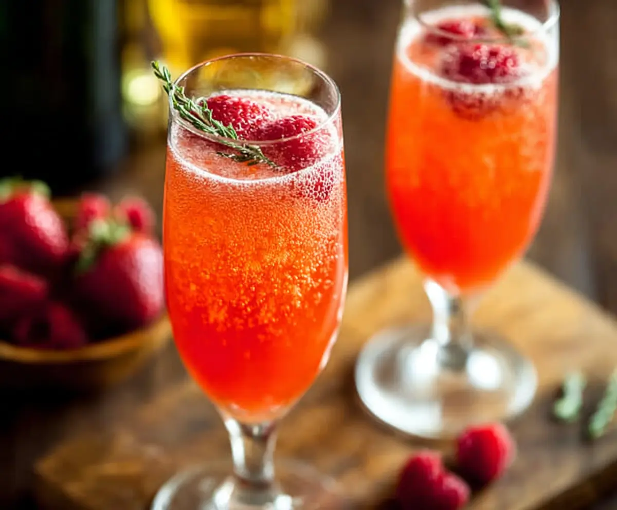 Refreshing Champagne Punch Bellini served in a tall glass with citrus garnishes for a festive celebration.