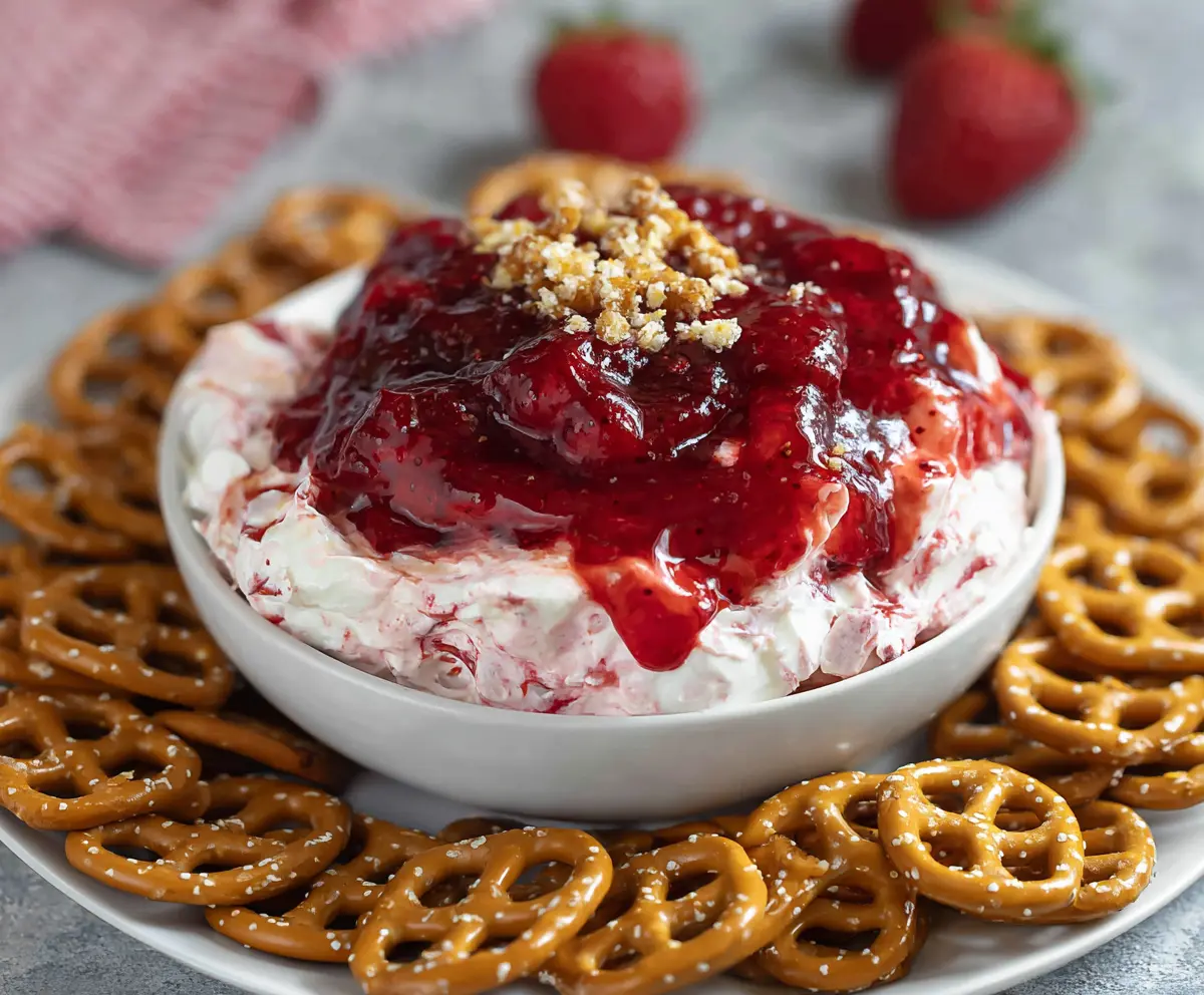 Easy Strawberry Pretzel Salad Dip