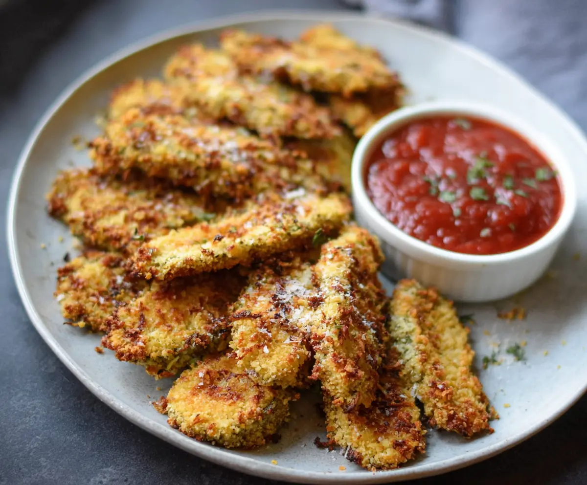 Low Carb Crispy Egglpant Parmesan