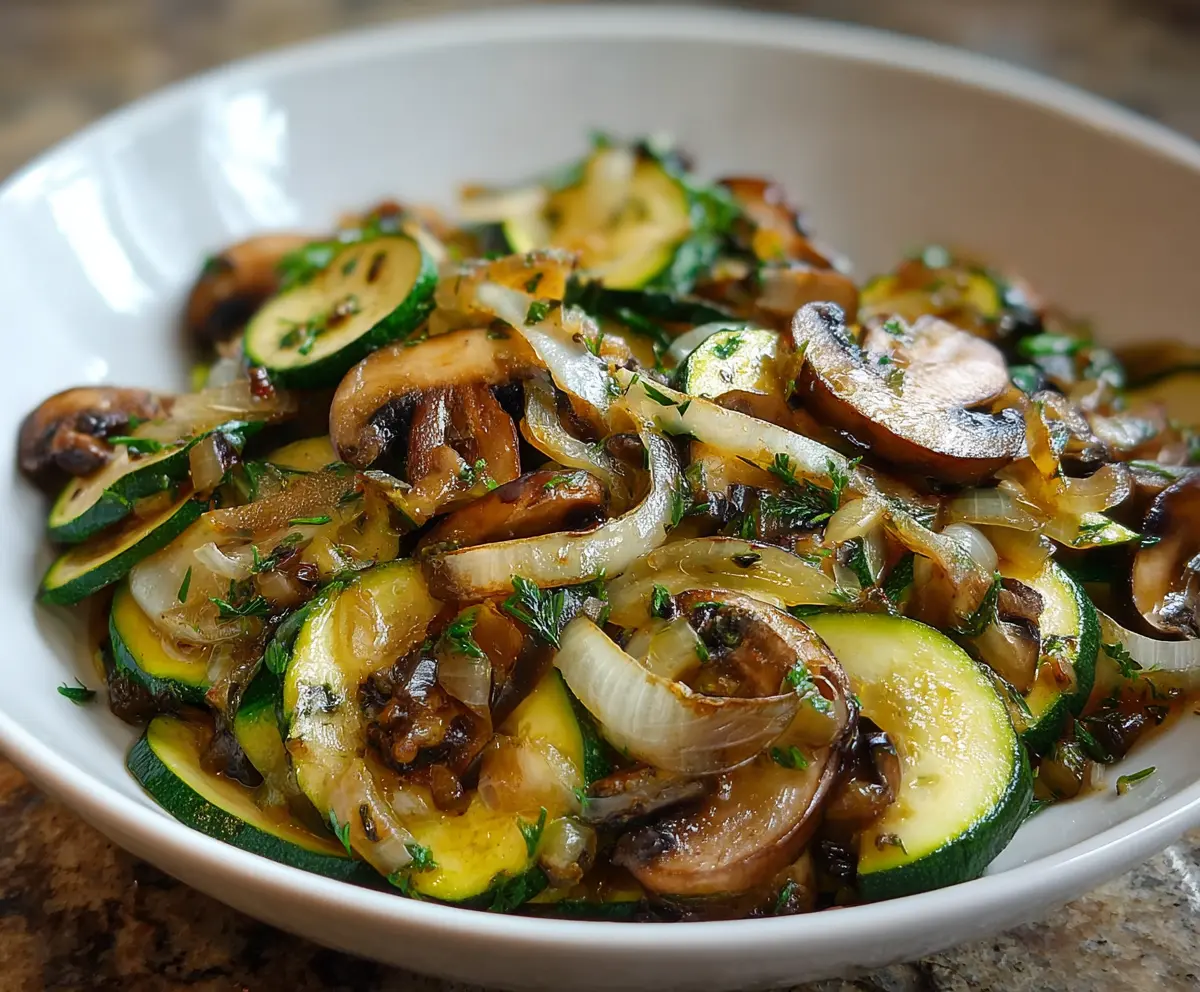 Sauteed Zucchini Mushrooms And Onions