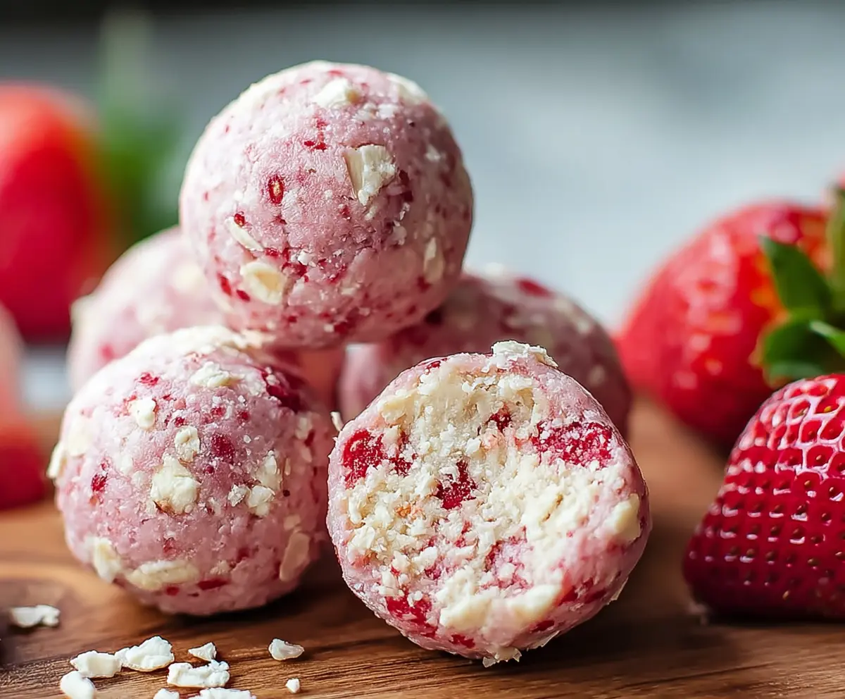 Strawberry Cheesecake Protein Balls