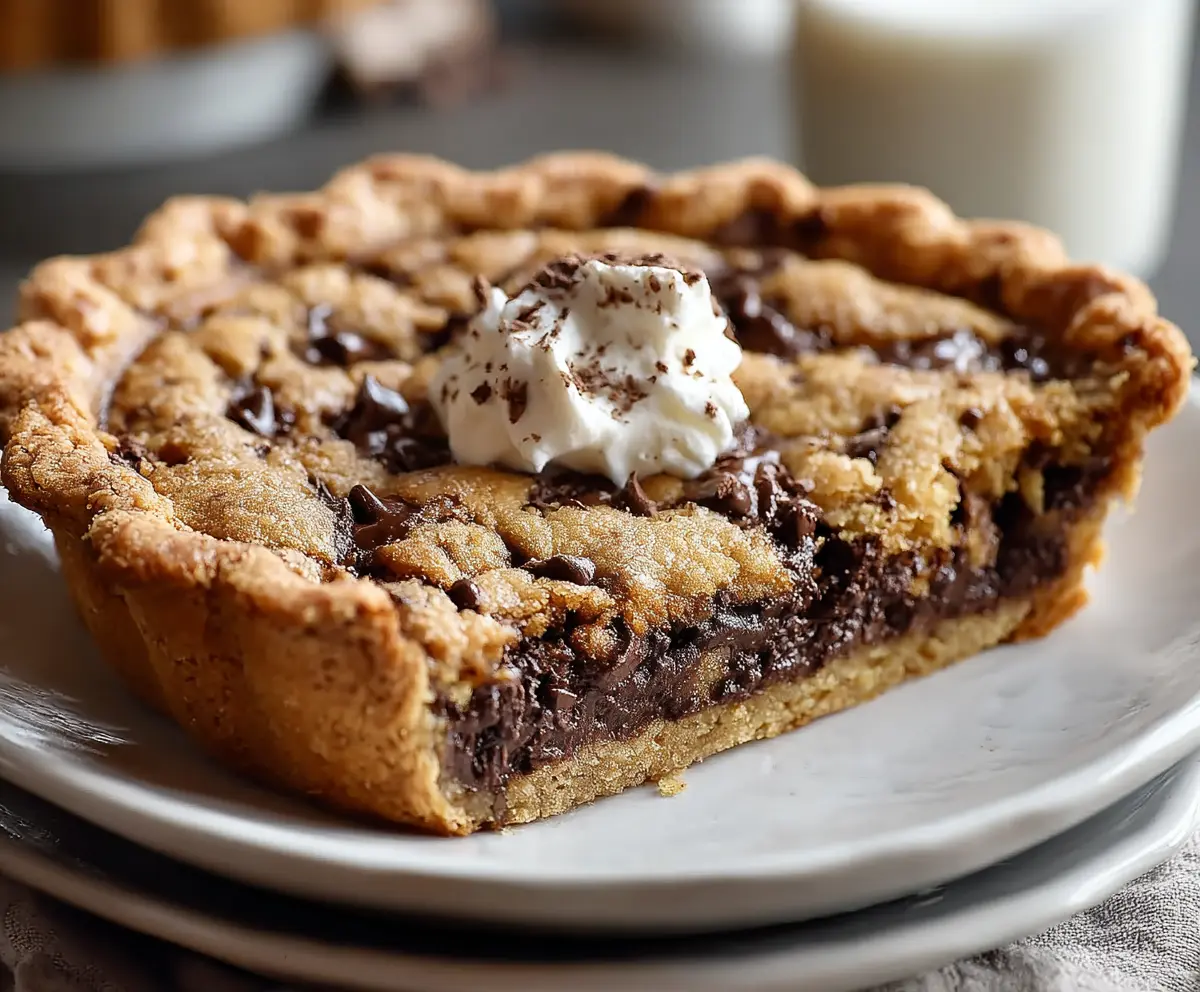 Easy Chocolate Chip Cookie Pie