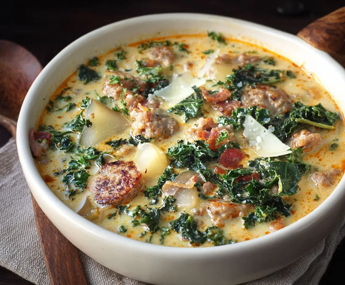 Paleo Creamy Dreamy Sausage and Kale Soup