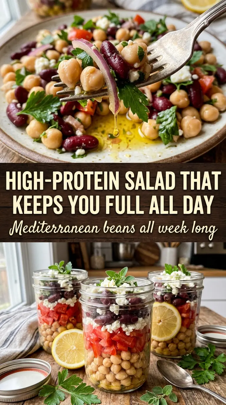 Dense Bean Mediterranean Salad hearty lemony