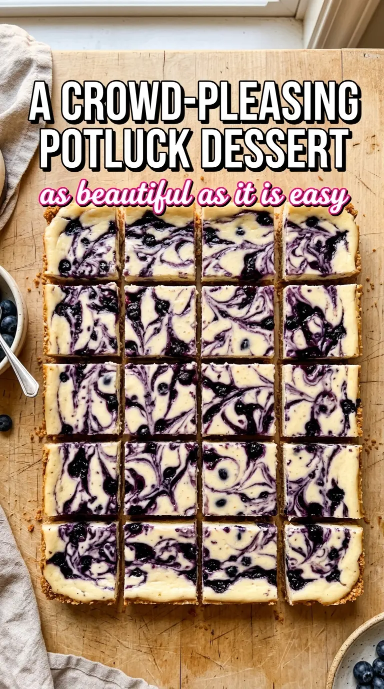 Blueberry Swirl Cheesecake Bars creamy blueberry cheesecake bars