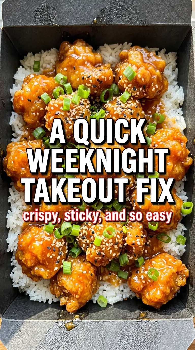 Orange Chicken With Chicken Nuggets sticky tangy crispy