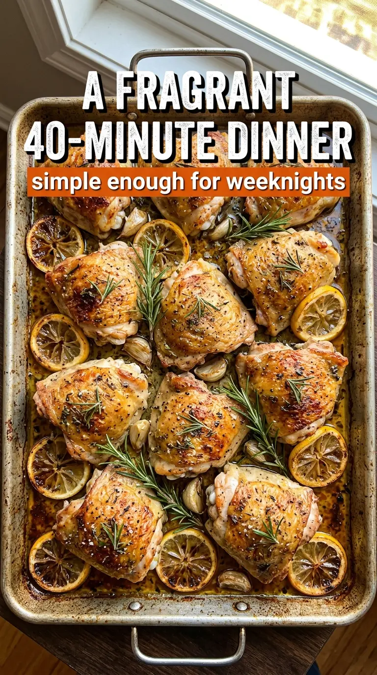 Oven Baked Rosemary Chicken Thighs