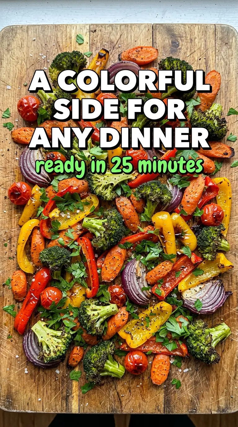 Oven Roasted Vegetables caramelized colorful sheet pan