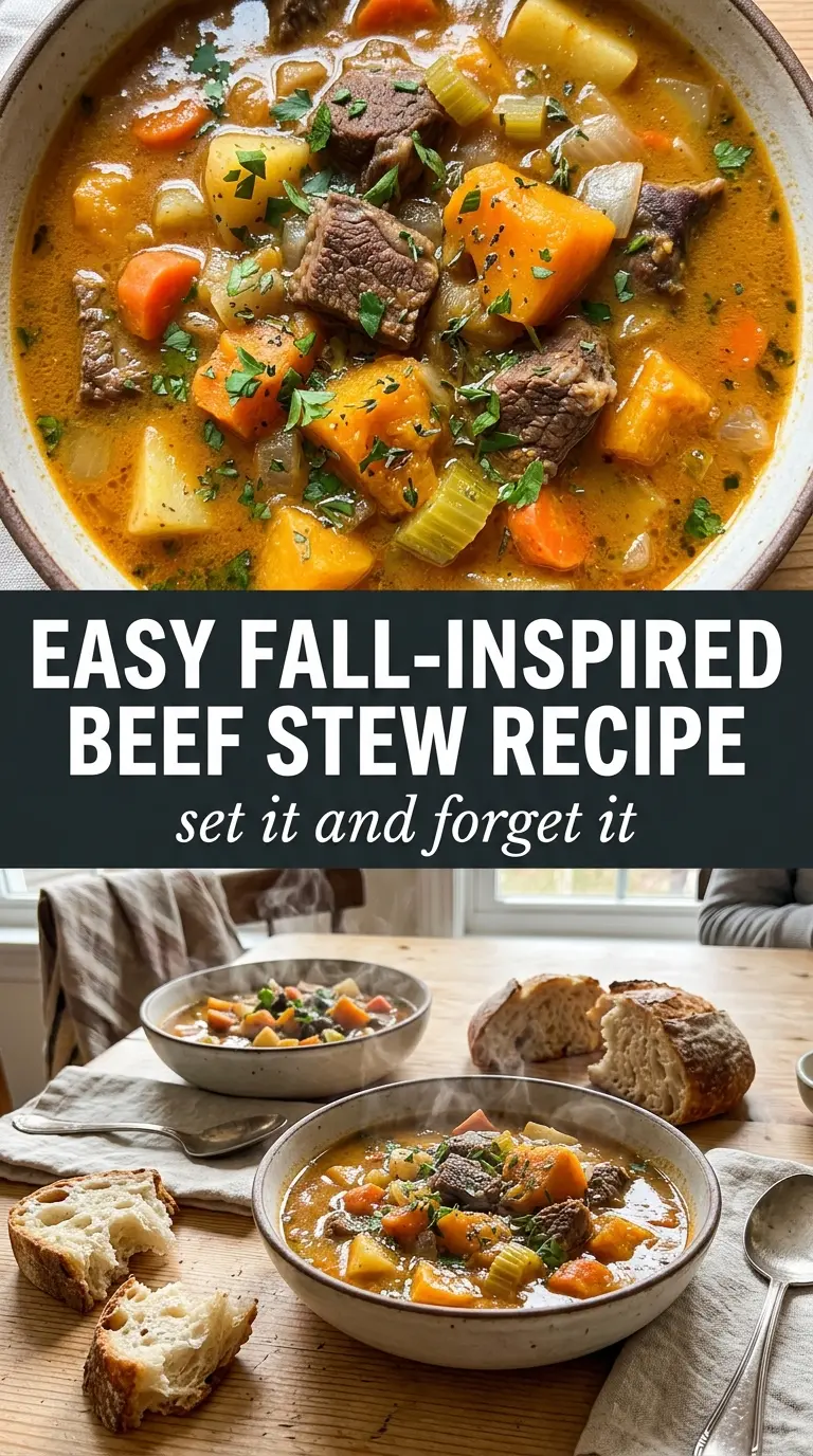 Slow Cooker Pumpkin Beef Stew tender beef cozy pumpkin