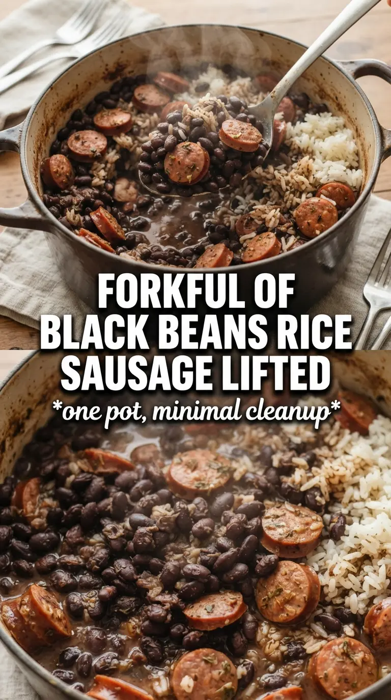 Black Beans and Rice with Sausage smoky rice bowl