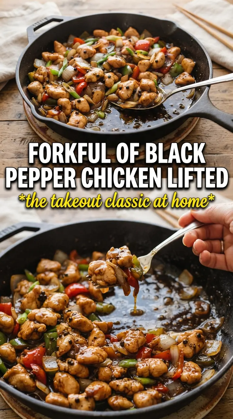 Black Pepper Chicken glossy peppery saucy