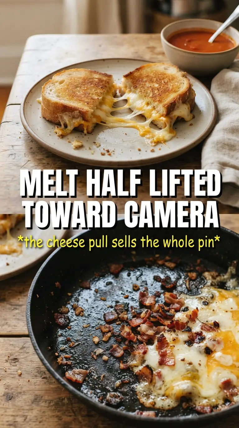 Cheddar and Bacon Turkey Melt on Sourdough with crispy, melty, toasted