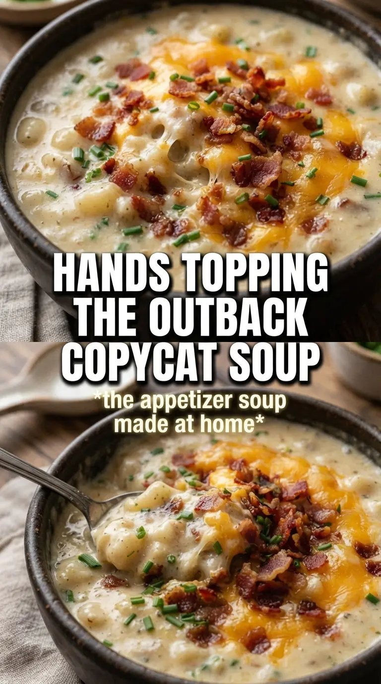 Copycat Outback Baked Potato Soup creamy loaded