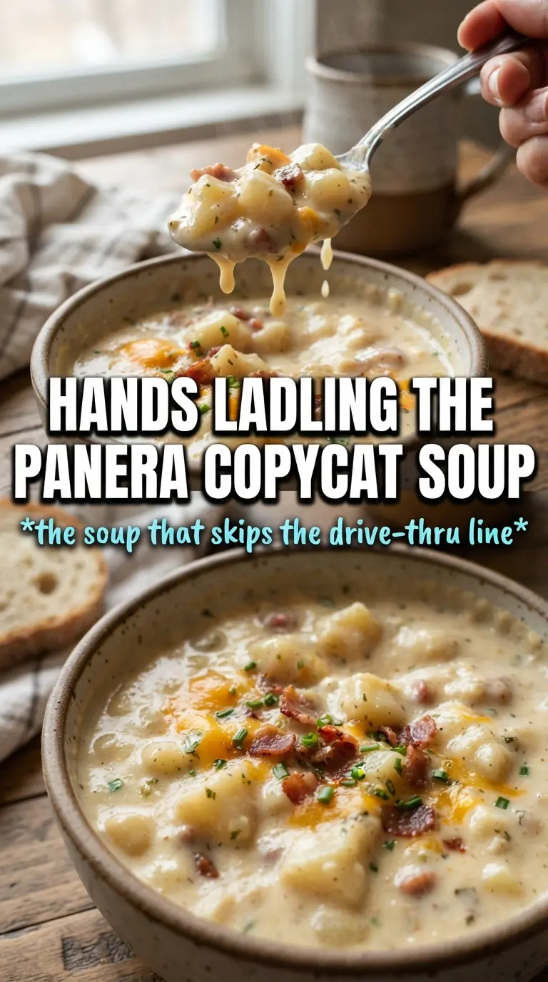 Copycat Panera Potato Soup creamy chunky cheddar chives