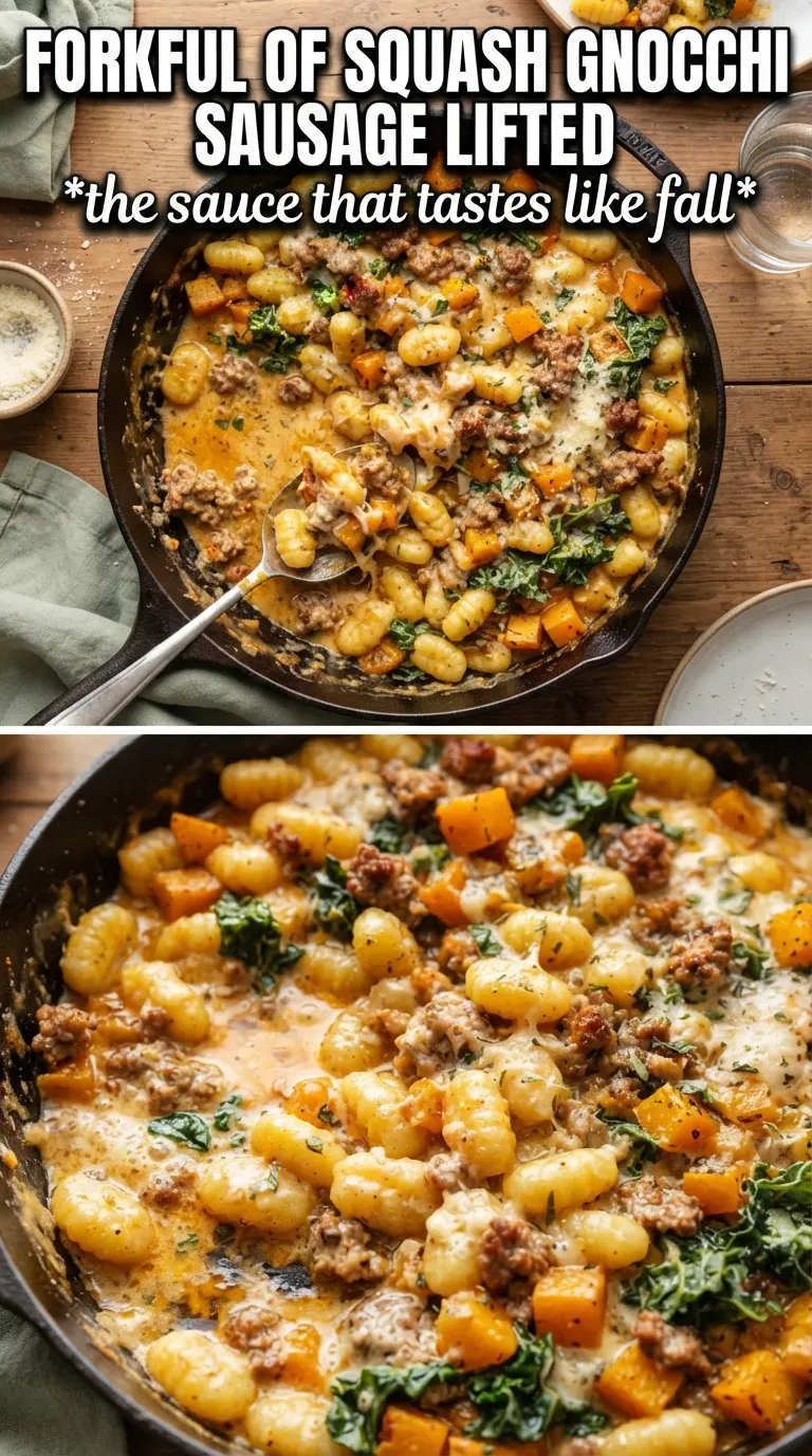 Creamy Butternut Squash Gnocchi With Sausage And Sage golden creamy rustic