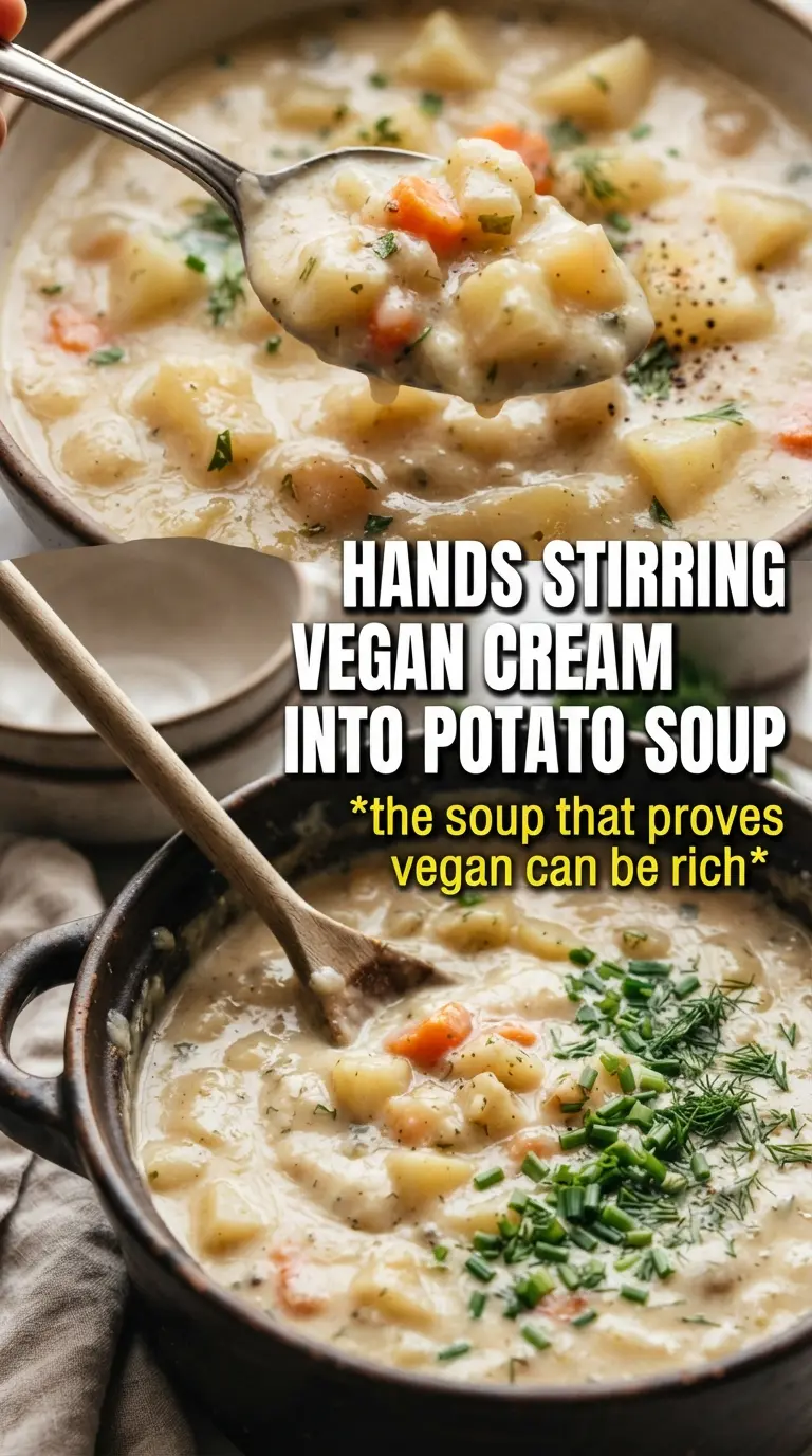 Creamy Vegan Potato Soup silky coconut chickpeas