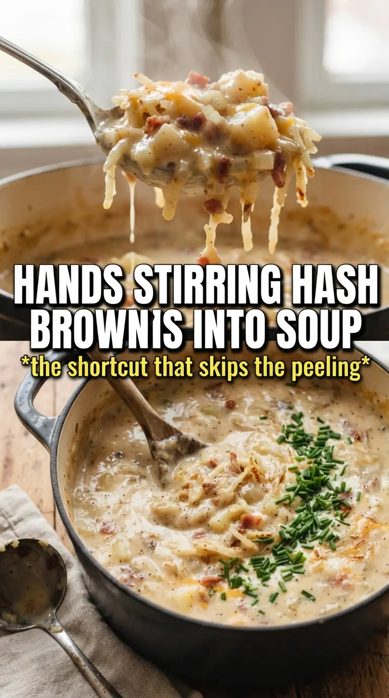 Hash Brown Potato Soup creamy loaded