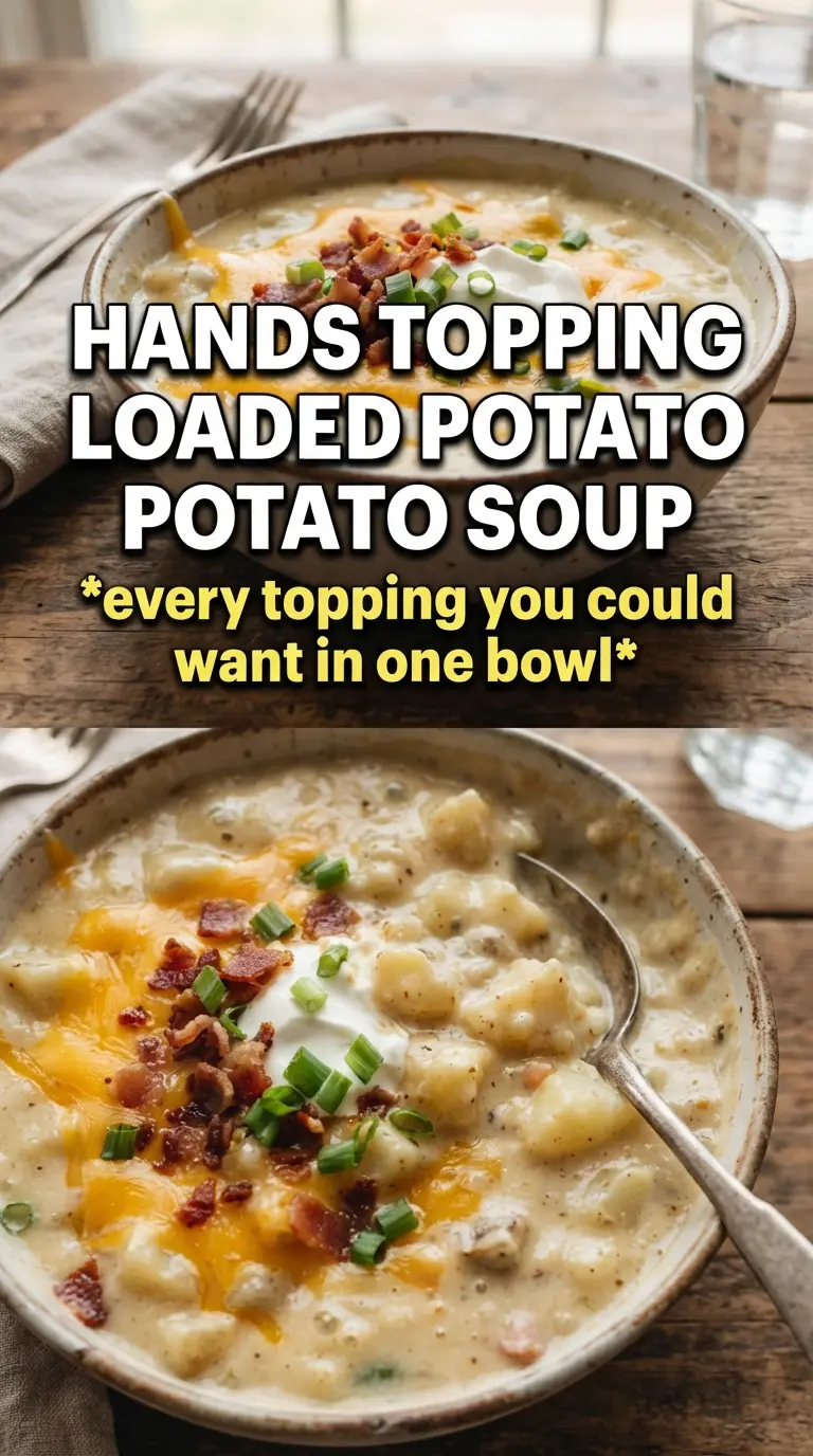 Loaded Potato Soup creamy cheesy bacon