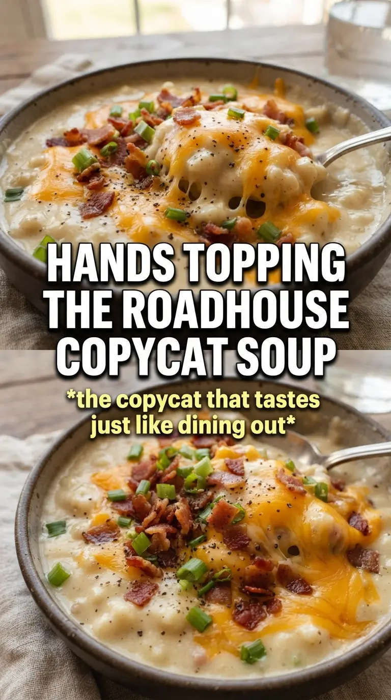 Logan's Roadhouse Potato Soup creamy bacon cheddar
