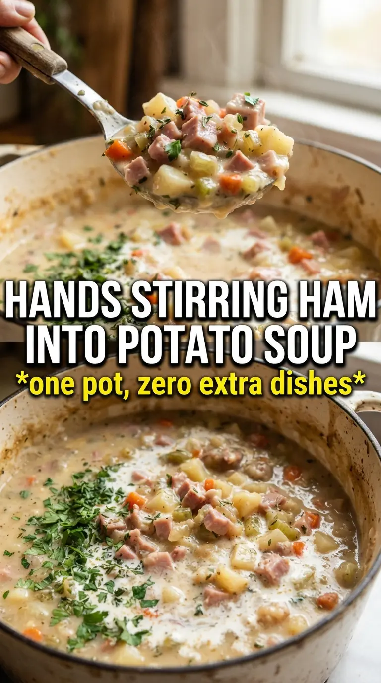 One Pot Ham And Potato Soup creamy hearty comforting