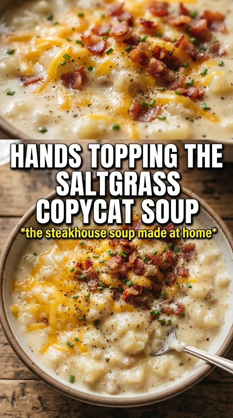 Saltgrass Baked Potato Soup thick creamy loaded