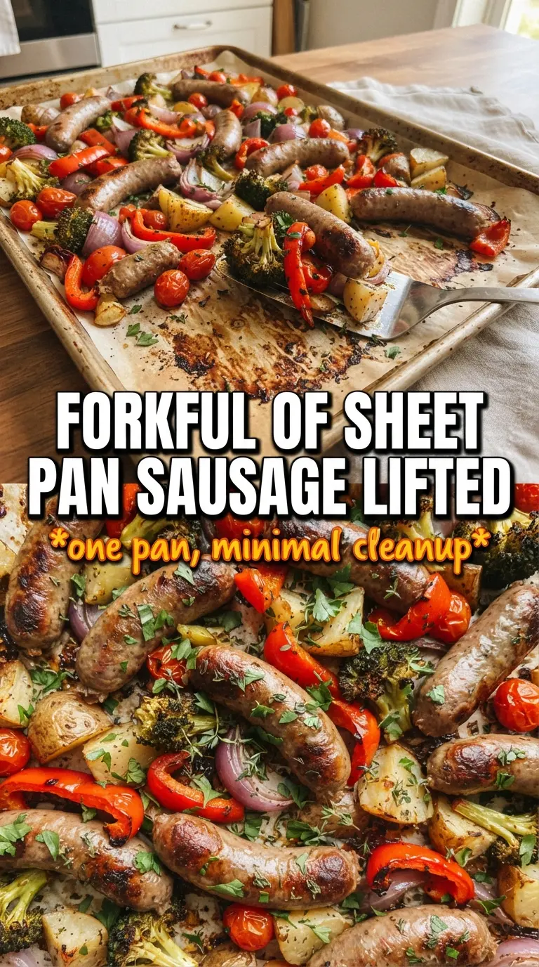 Sheet pan sausage and fall veggies caramelized roasted balsamic glaze