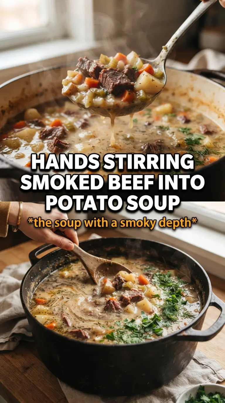 Smoky Beef Potato Soup hearty smoky